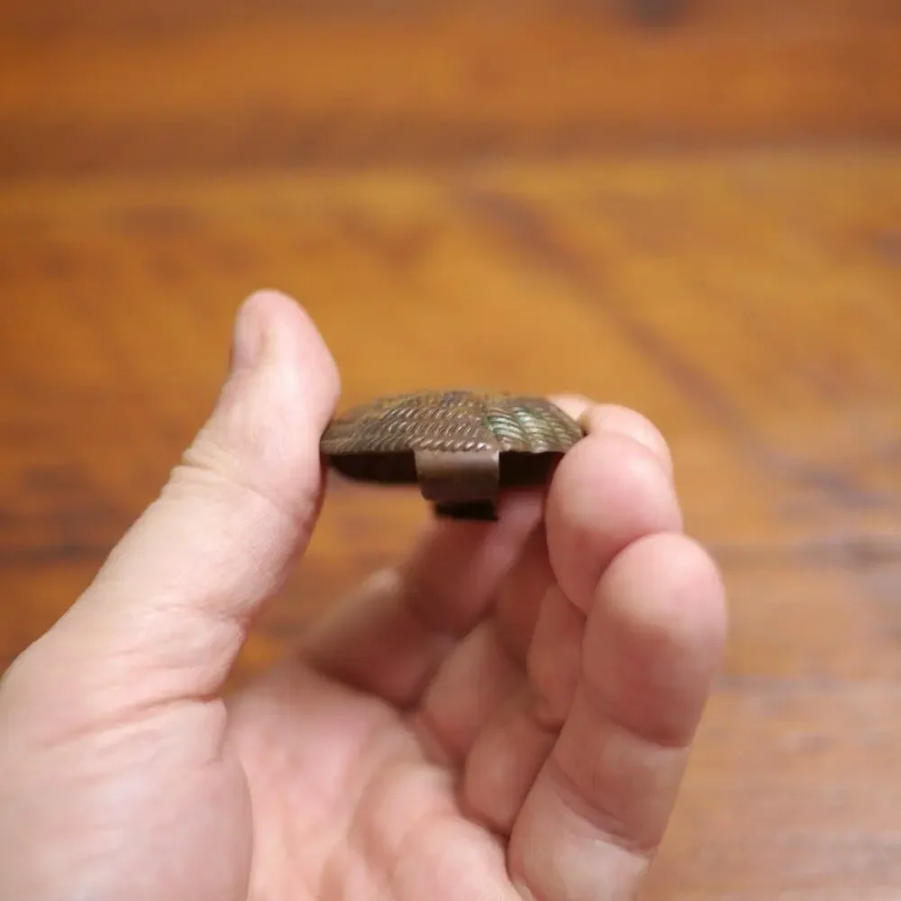 Vintage BSA Boy Scouts America Rusty Brass Steel Bandana Holder Tie Scarf Clip